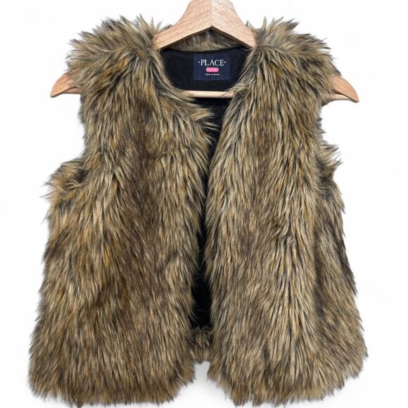Faux Fur Cropped Vest – XL Kids / XS–S Adult | Y2K Statement - Picture 2 of 7